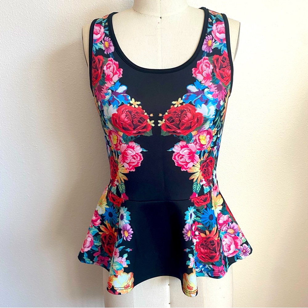 Floral peplum top